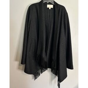Etcetera Black Fringe Cardigan